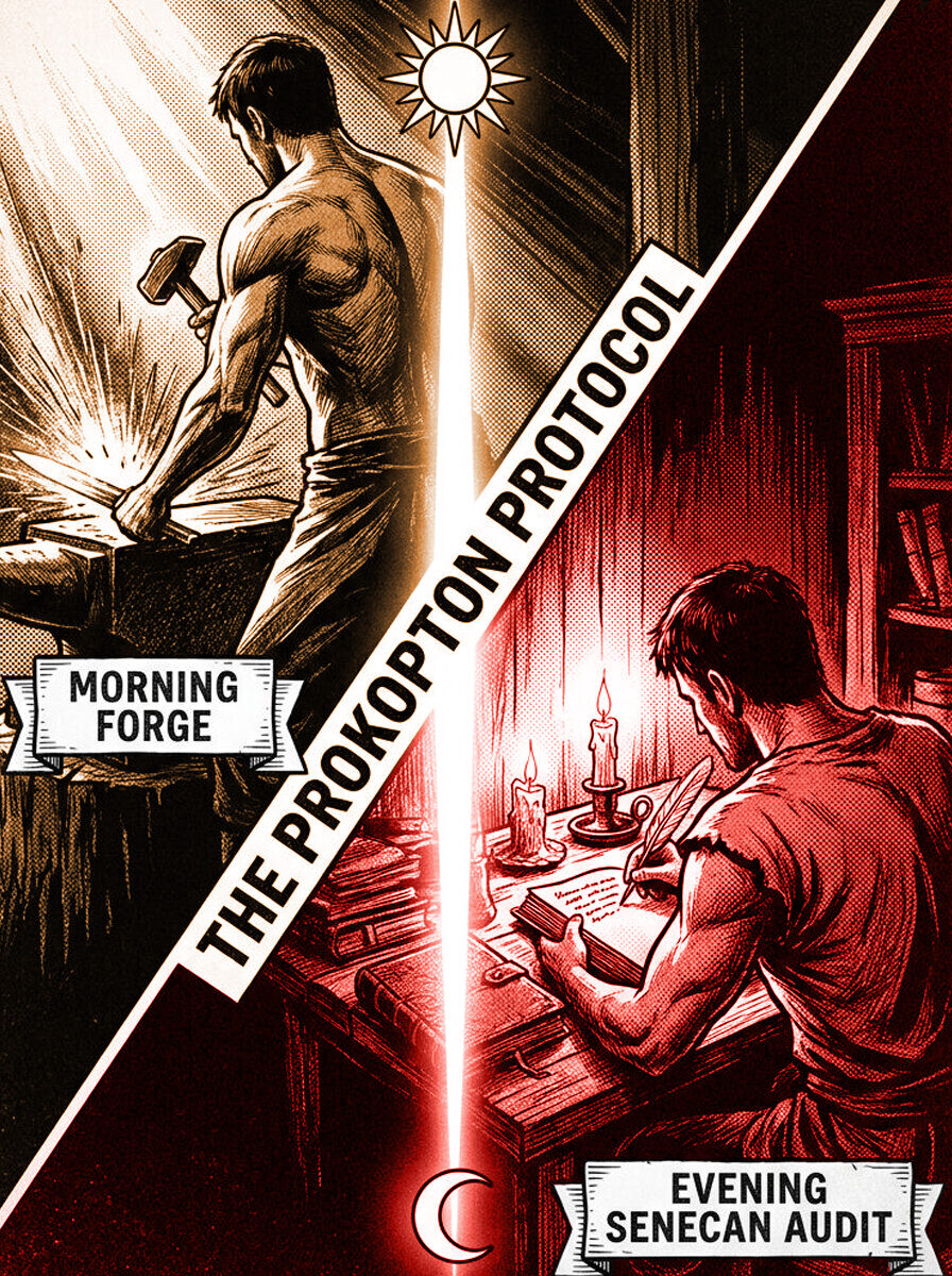 The Prokopton Protocol — the morning forge and the evening audit.